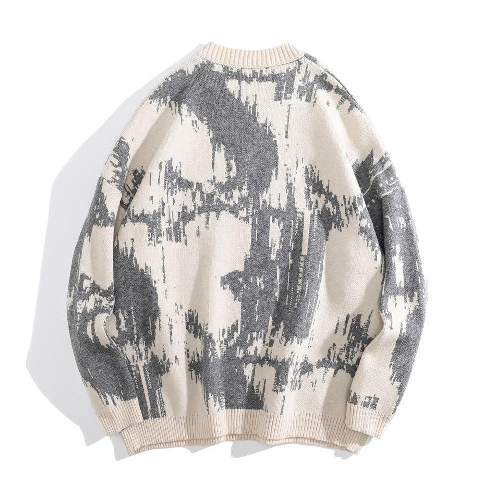 Y2K Letter Tie-Dye Printed Sweater  