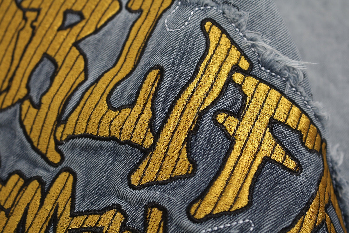 Madxmarx Vintage Distressed Embroidery Graphic T-Shirt
