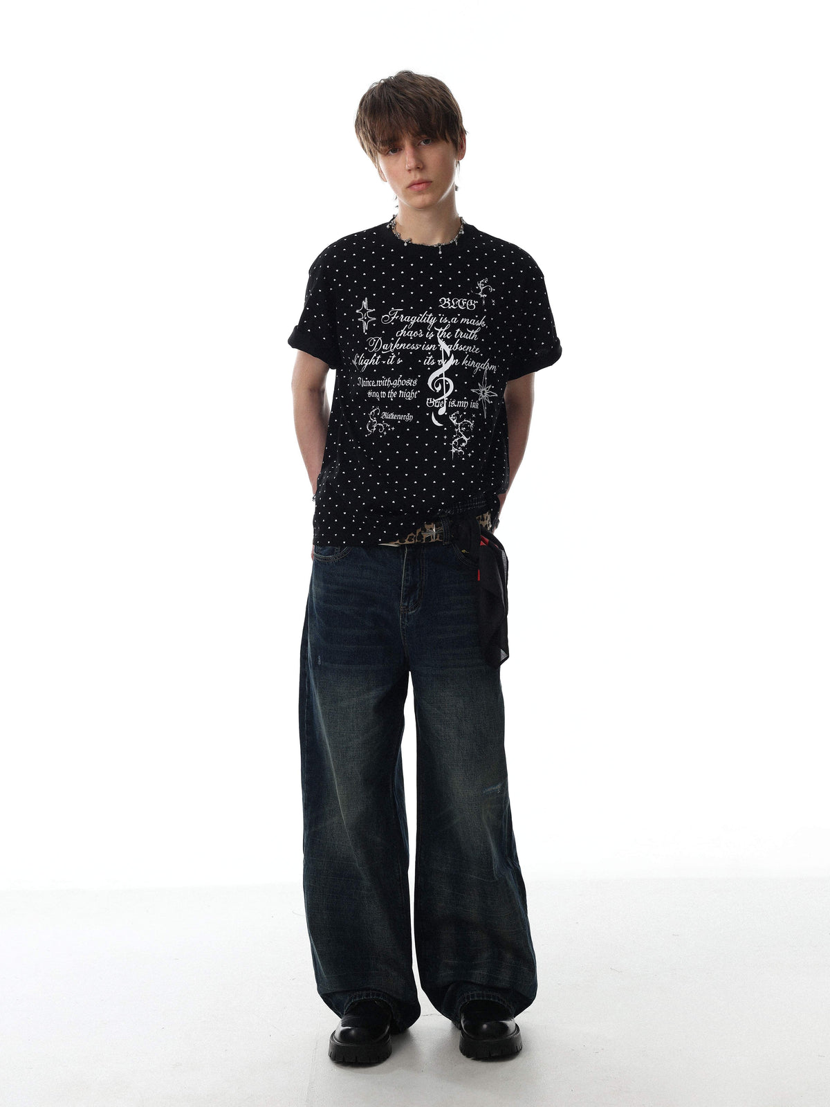 Madxmarx “Allover Micro-Print Graphic Tee”