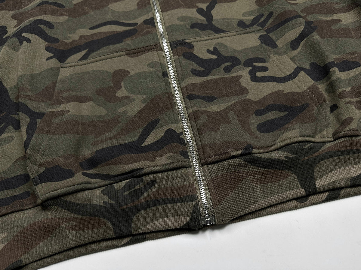Madxmarx Camo Varsity Zip Hoodie