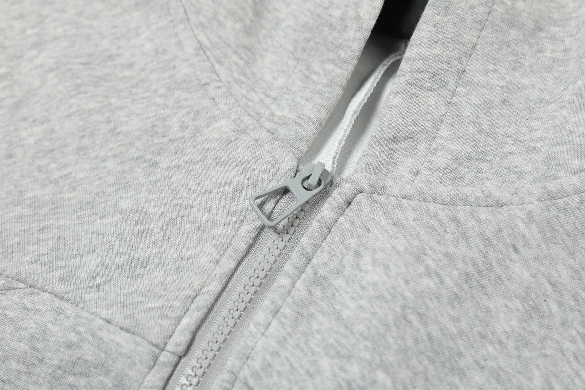 Madxmarx Structured Panel Zip-Up Hoodie