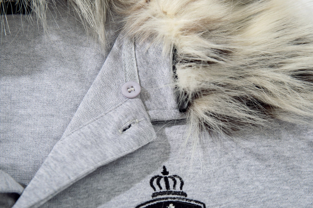 Madxmarx Fur Collar Layered Polo