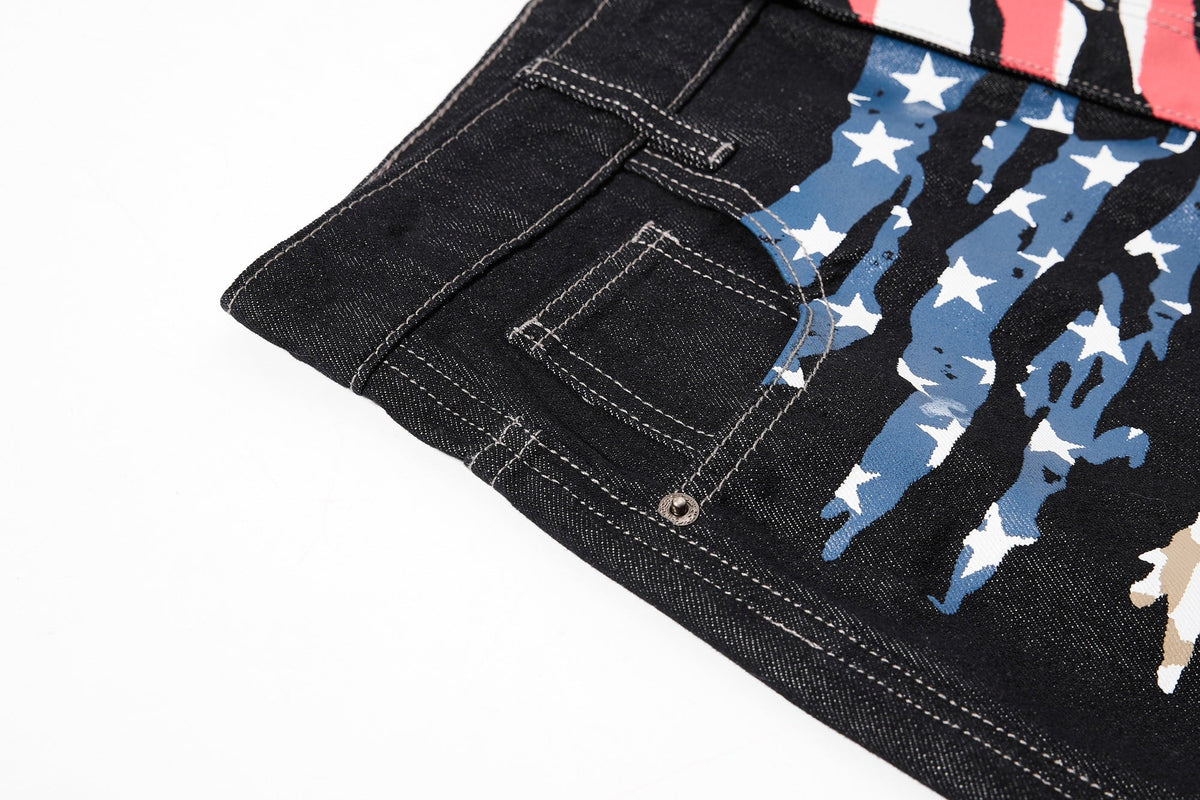 Madxmarx Vintage Flag Baggy Jeans