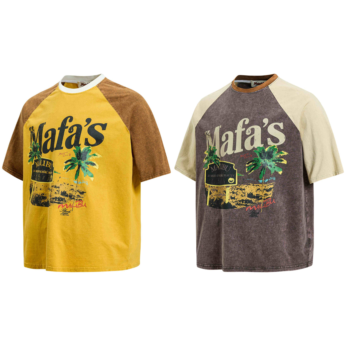 Madxmarx Malibu Washed Raglan Tee