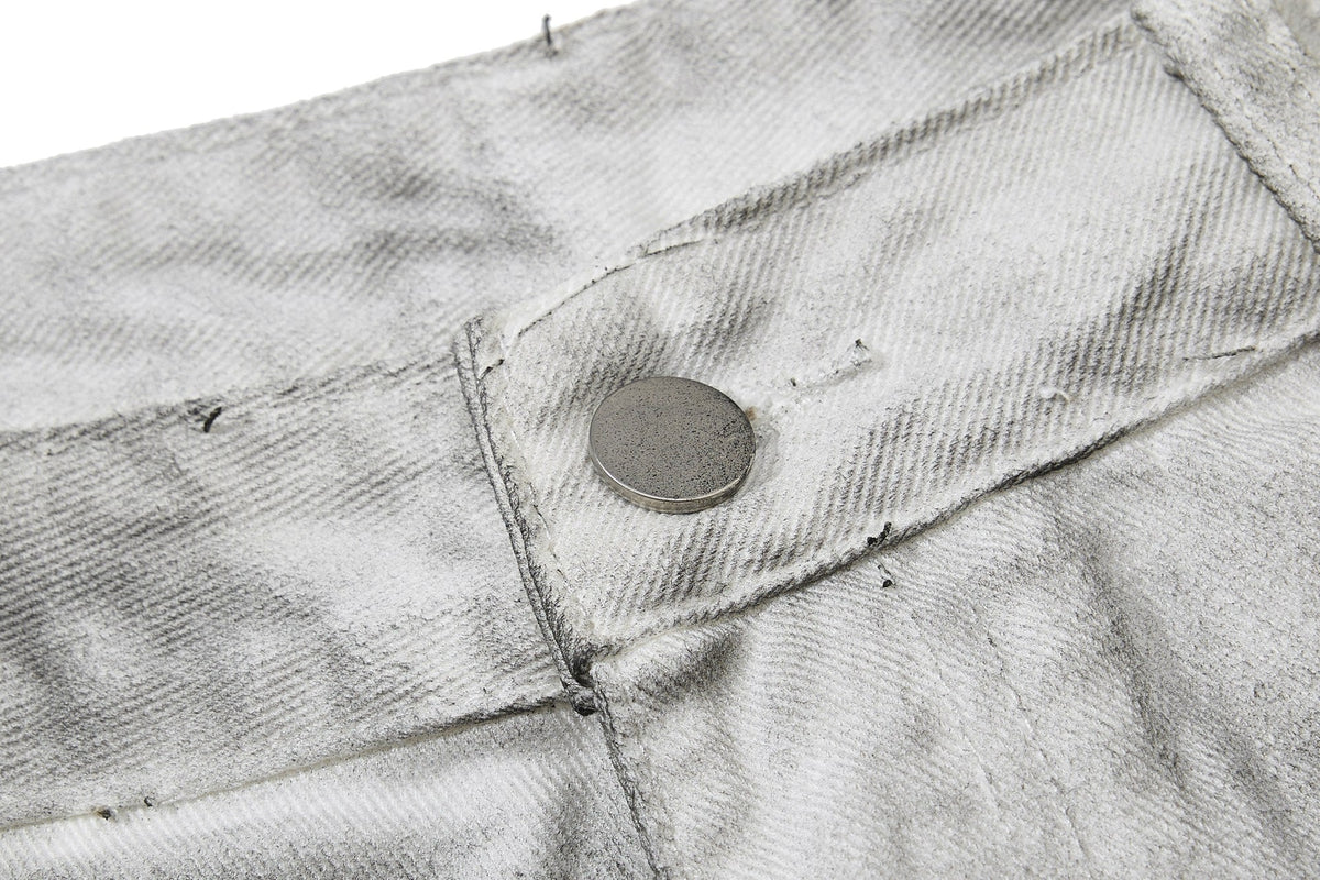 Madxmarx Washed Utility Flare Denim Jeans