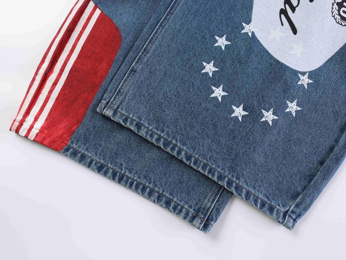 Madxmarx 1990 Graphic Wide-Leg Jeans