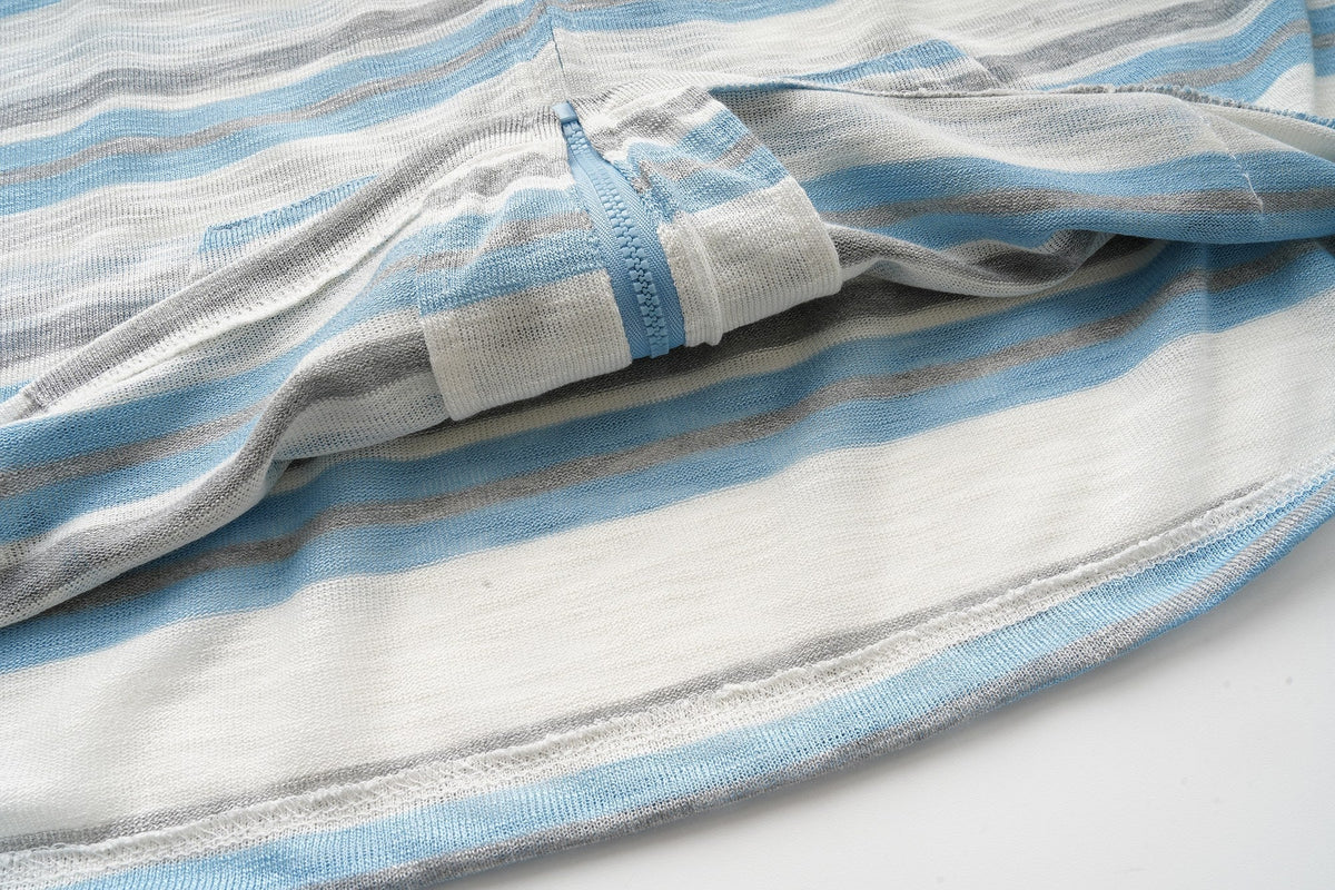 Madxmarx Striped Zip-Up Hoodie
