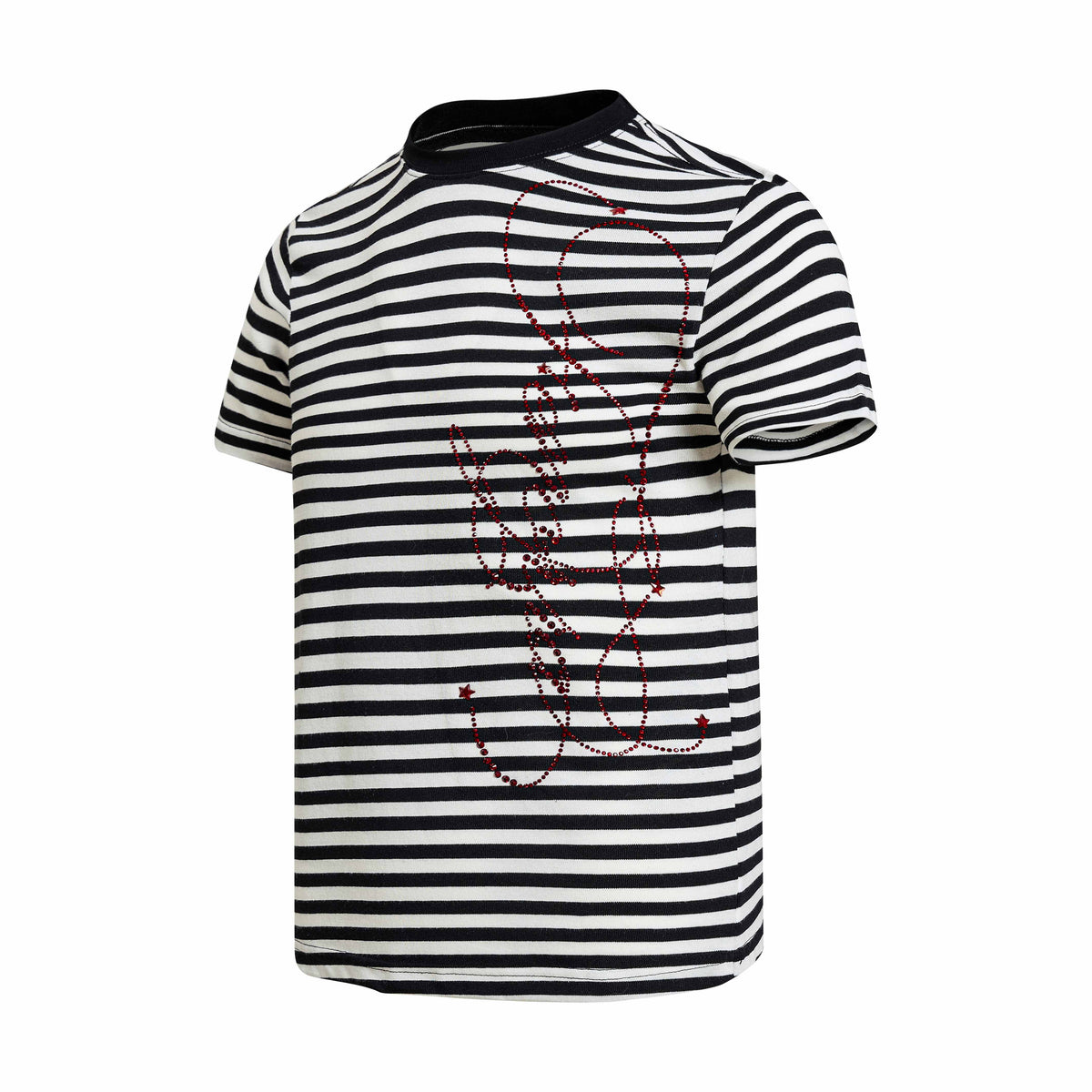 Madxmarx Rhinestone Stripe Tee