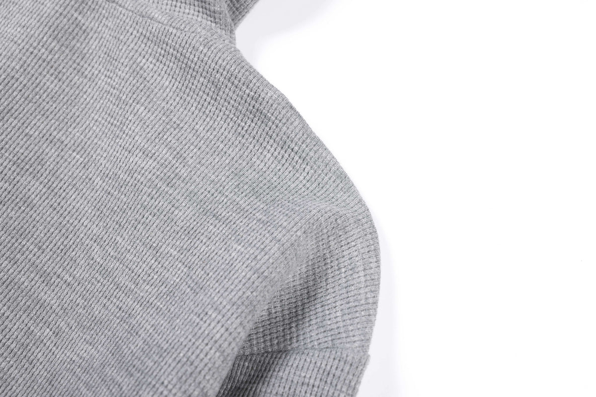 Madxmarx Waffle Knit Zip-Up Hoodie