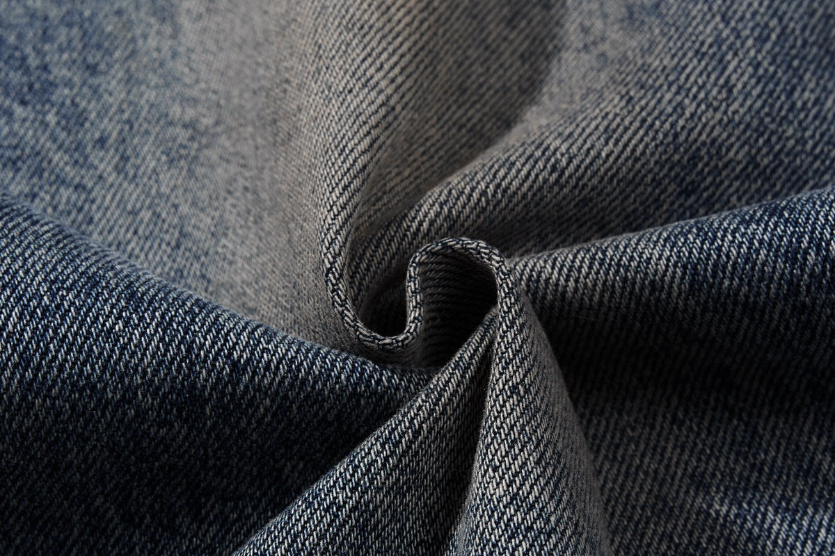 Madxmarx Washed Button-Detail Baggy Jeans