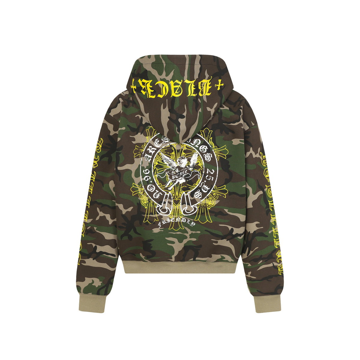 Madxmarx Camo Angel Graphic Zip Hoodie