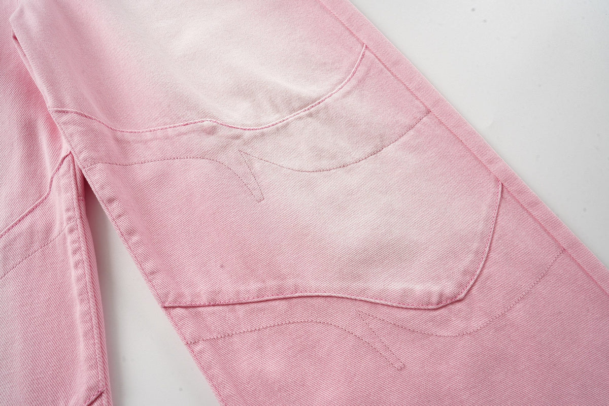 Madxmarx Weit geschnittene Jeans in verwaschenem Pink