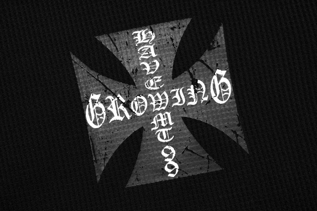 Madxmarx Layered Gothic Cross Long Sleeve Tee