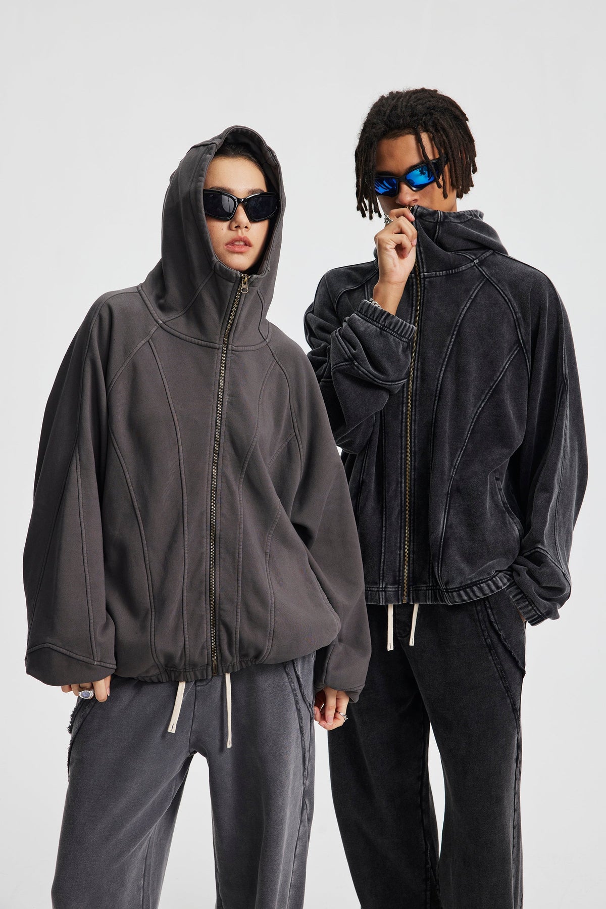 Madxmarx Curved-Seam Full-Zip Hoodie