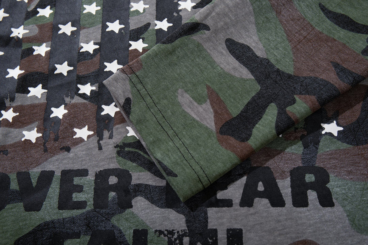 Madxmarx Camo Cross Graphic Long Sleeve Tee