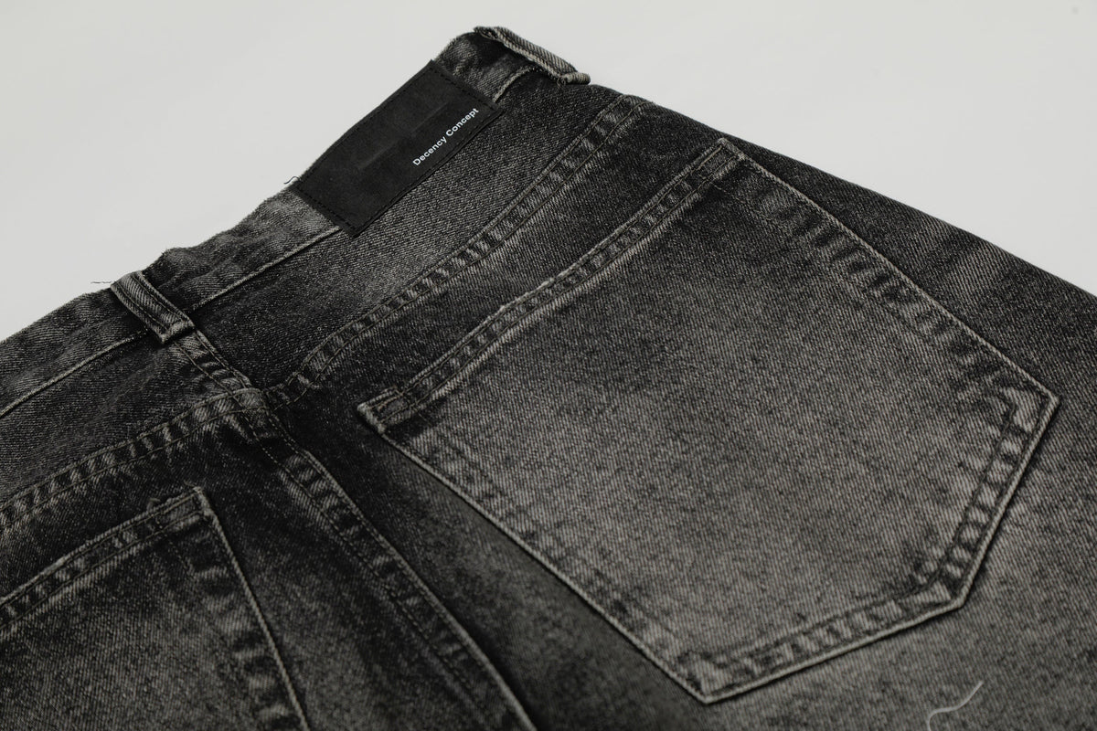 Pantalon en jean délavé et vieilli Madxmarx