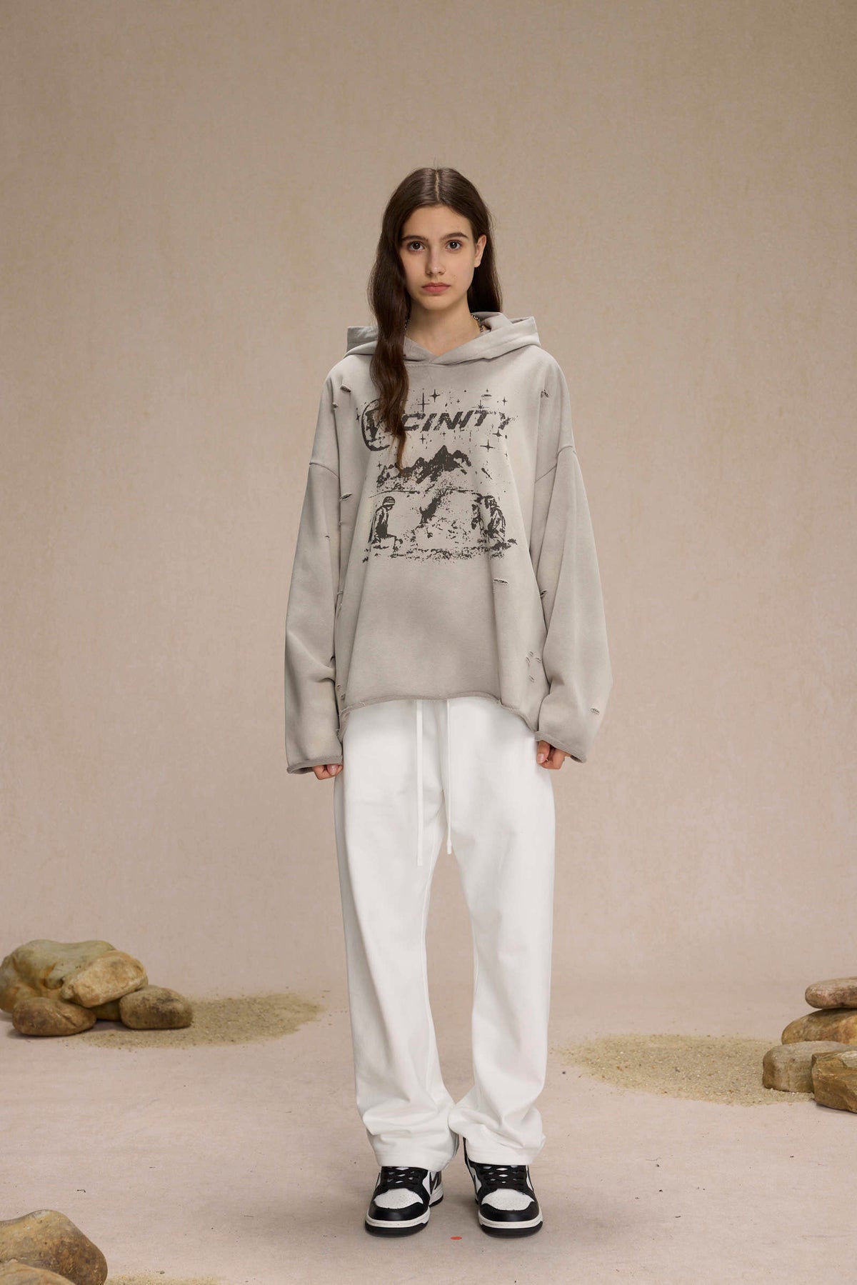 Madxmarx Graphic Distressed Hoodie