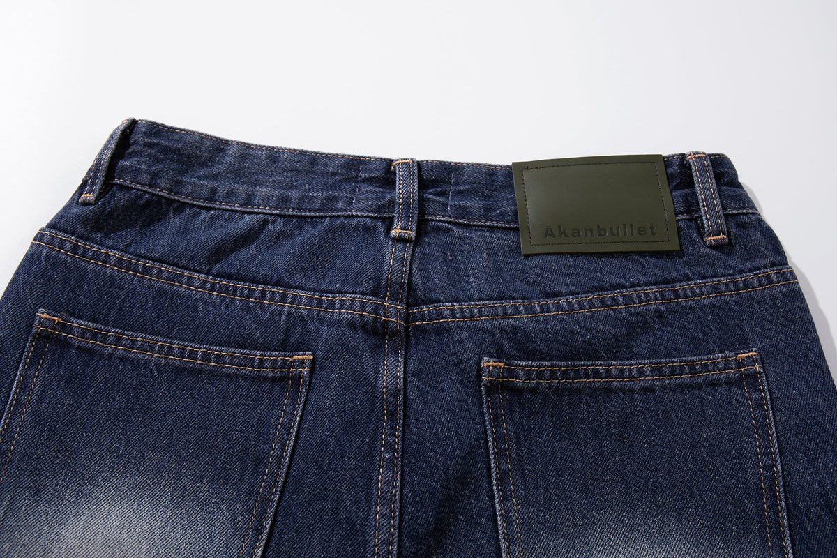 Madxmarx Gradient Fade Split-Hem Wide-Leg Jeans