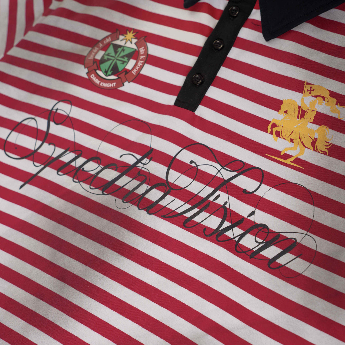 Madxmarx “Stripe Crest Polo Tee”