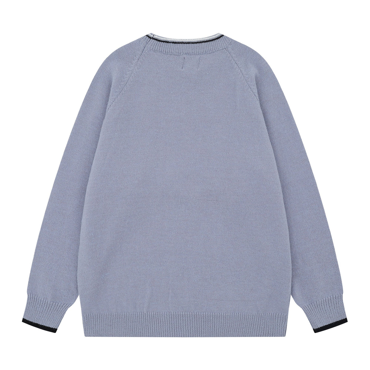 Madxmarx Striped Crest Knit Sweater