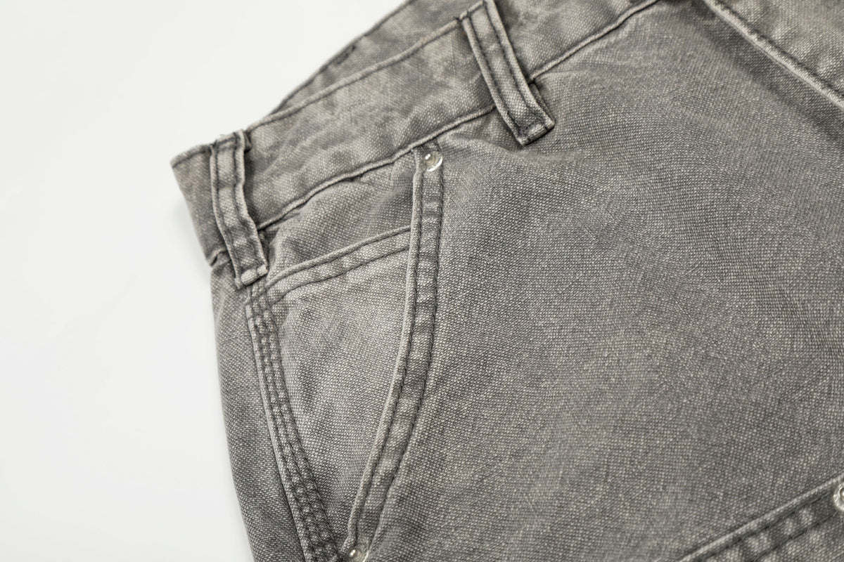 Madxmarx Gewaschene Utility-Jeans im Used-Look