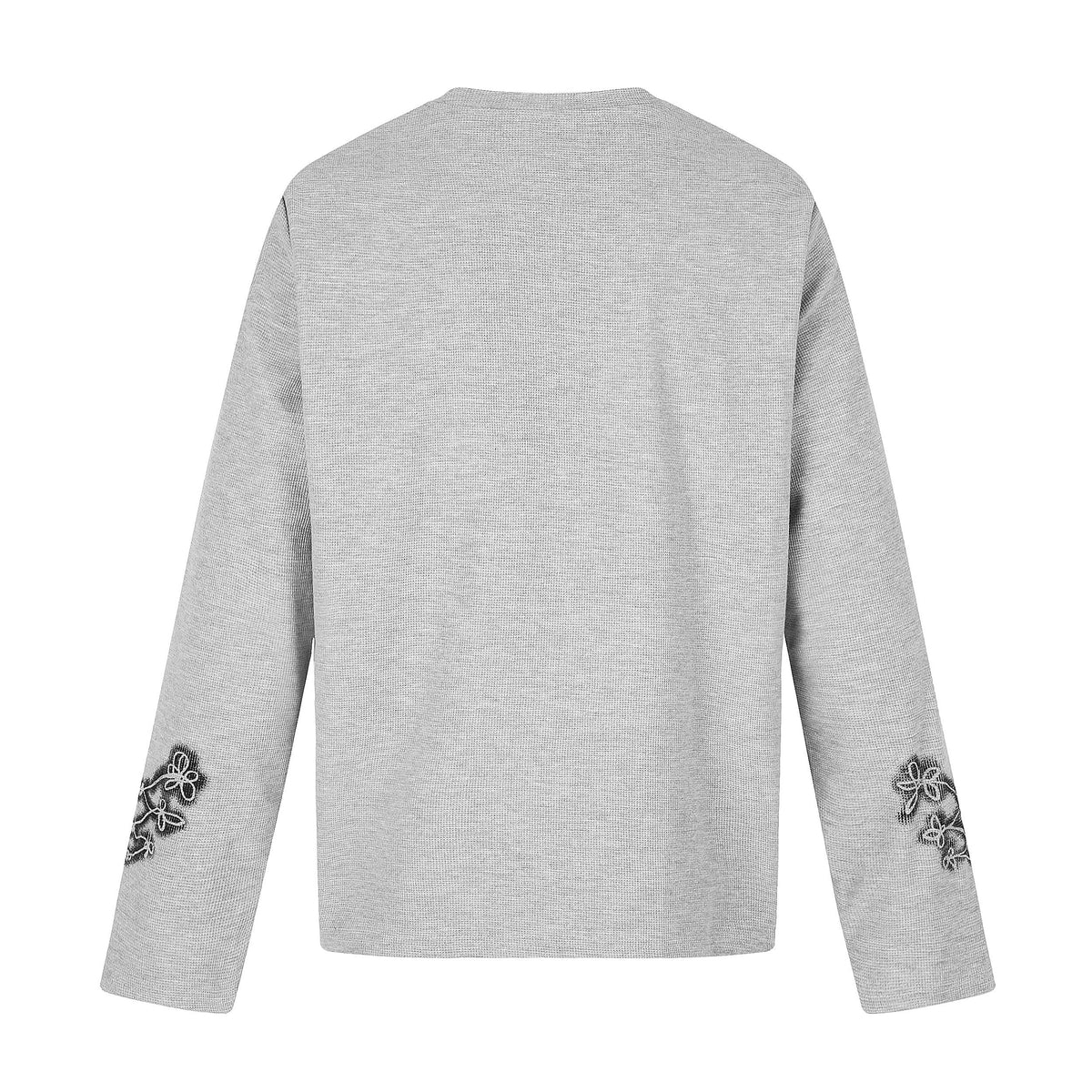 Madxmarx Vintage Skeleton Graphic Waffle Long Sleeve Tee