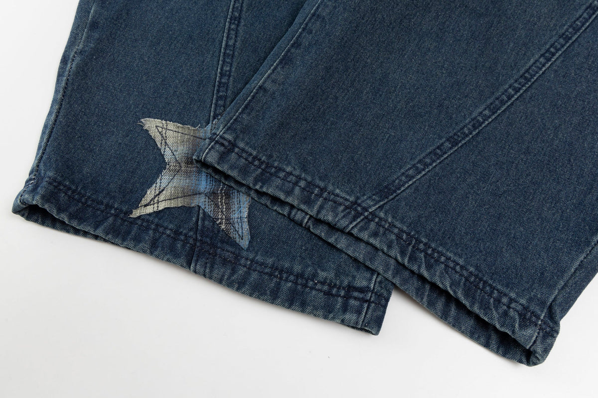 Jeans de pierna ancha con parche de estrella Madxmarx