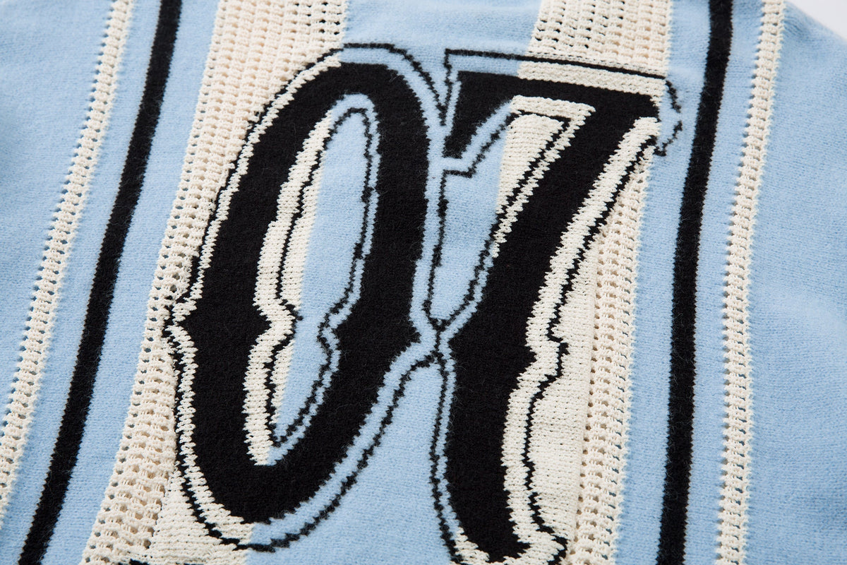 Madxmarx Varsity Stripe Knit Sweater
