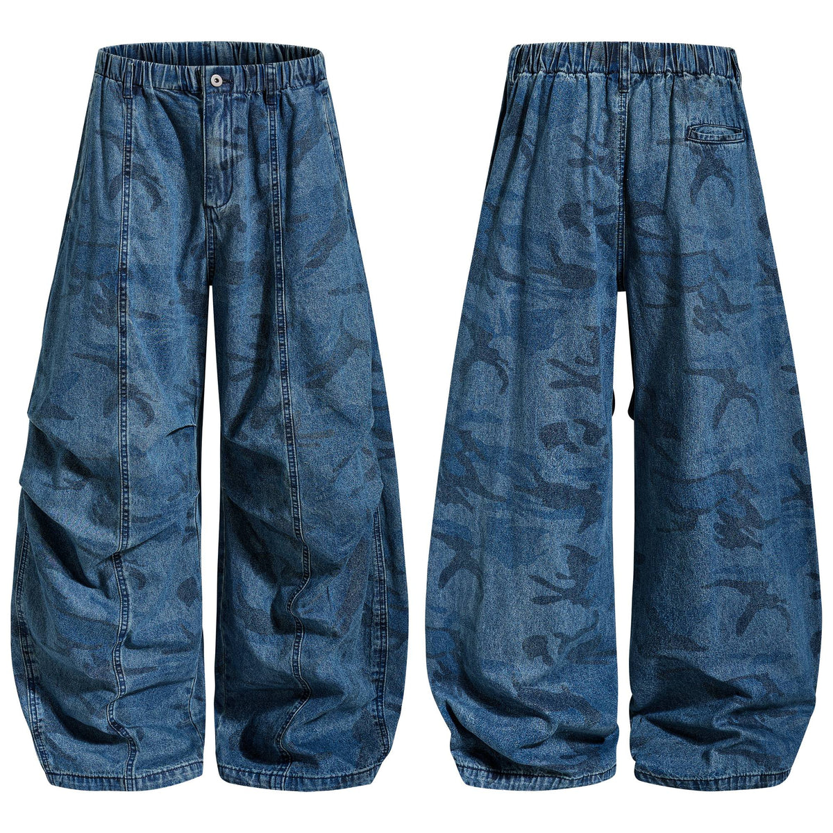 Madxmarx Washed Camo Baggy Jeans