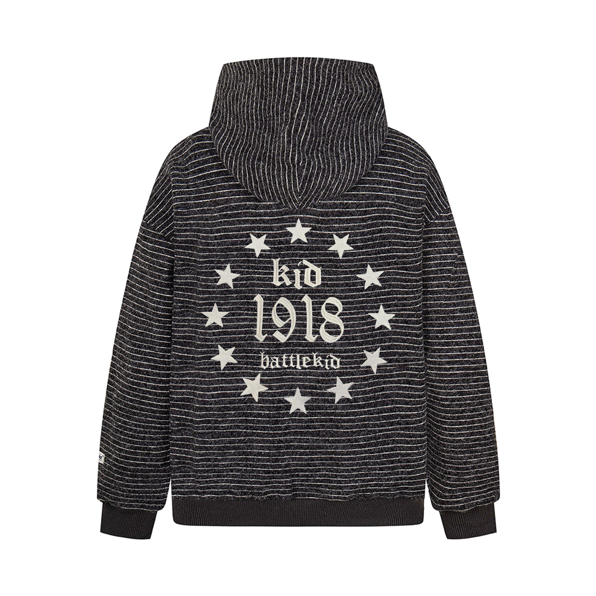 Madxmarx Striped Knit Zip Hoodie