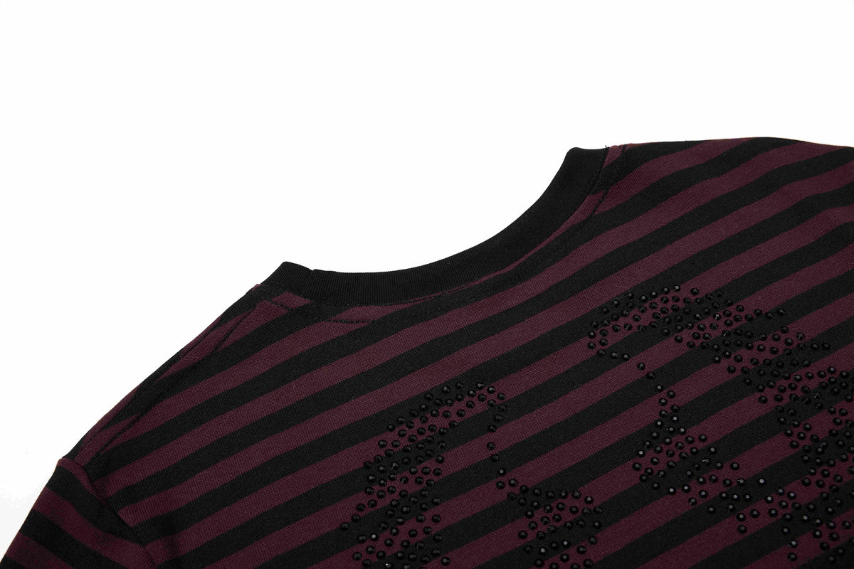 Madxmarx Rhinestone Stripe Tee