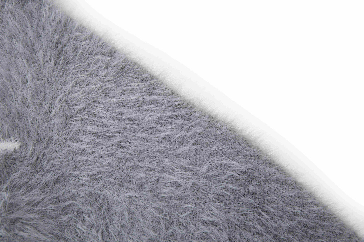 Madxmarx Fuzzy Graphic Zip-Up Sweater