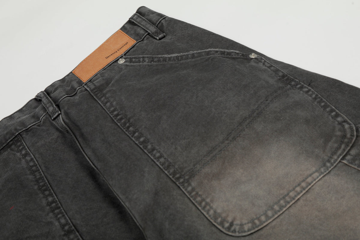 Pantalon large en jean délavé style utilitaire Madxmarx