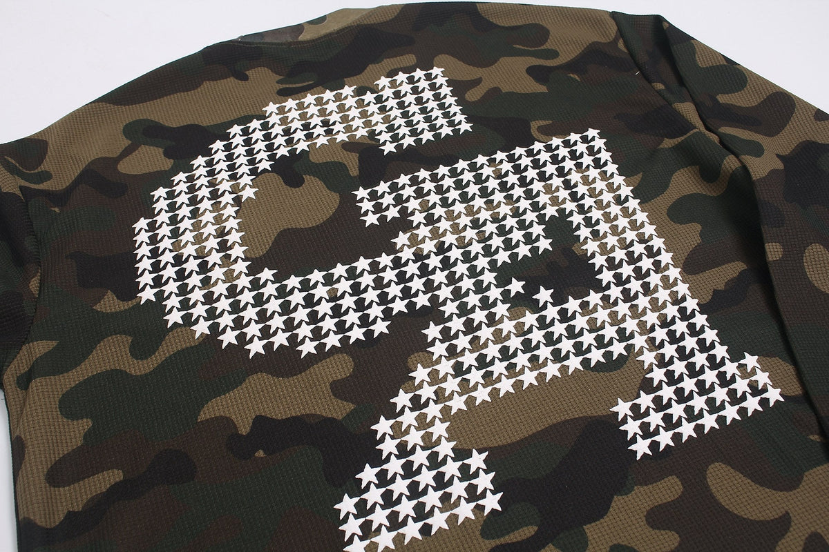 Madxmarx Camo Graphic Long Sleeve Tee