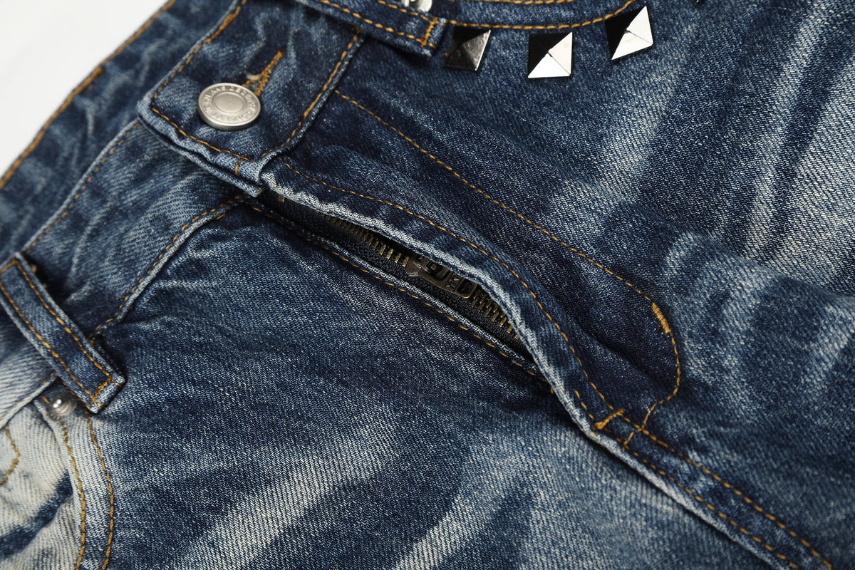 Madxmarx Studded Vintage Wash Jeans