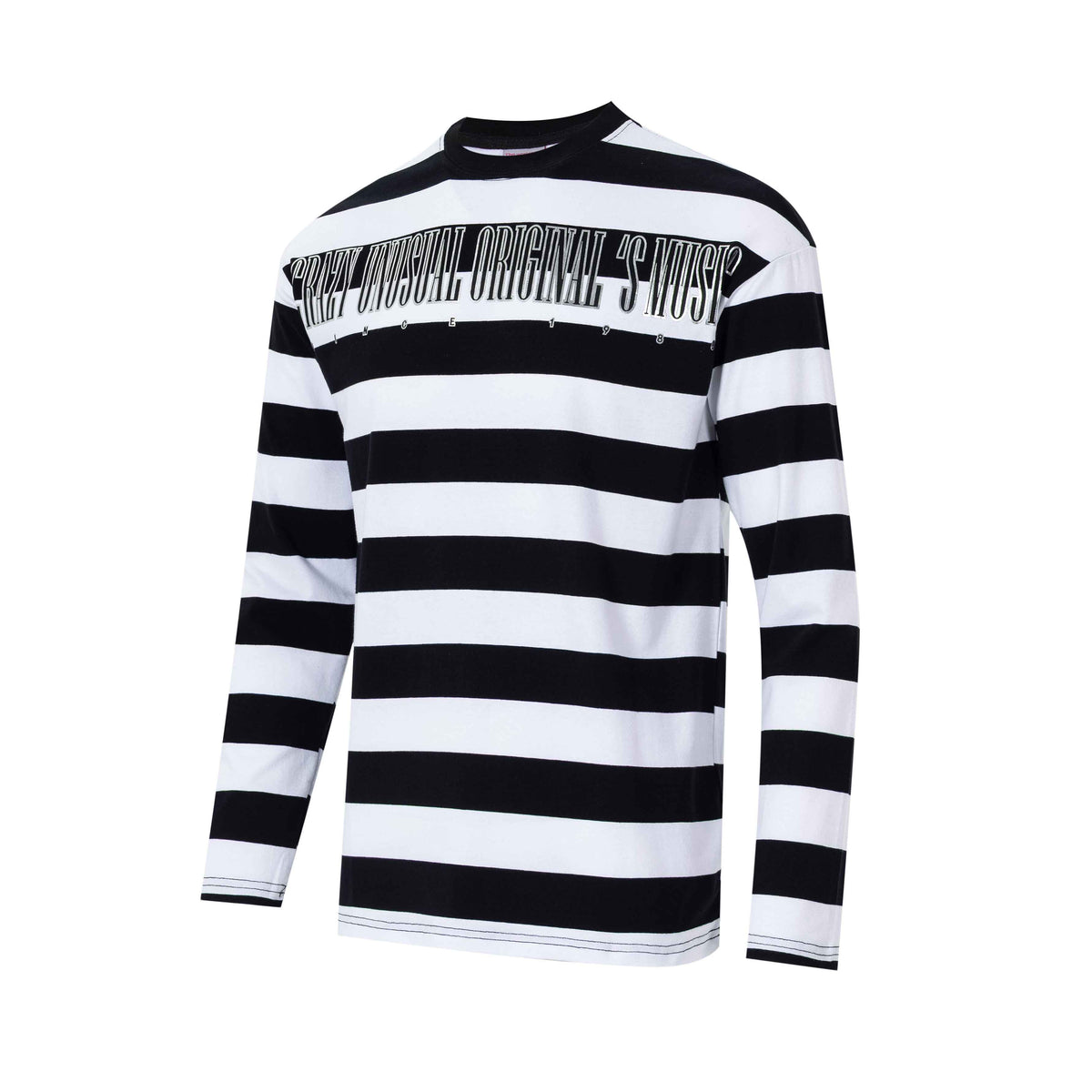 Madxmarx Bold Stripe Graphic Long Sleeve Tee