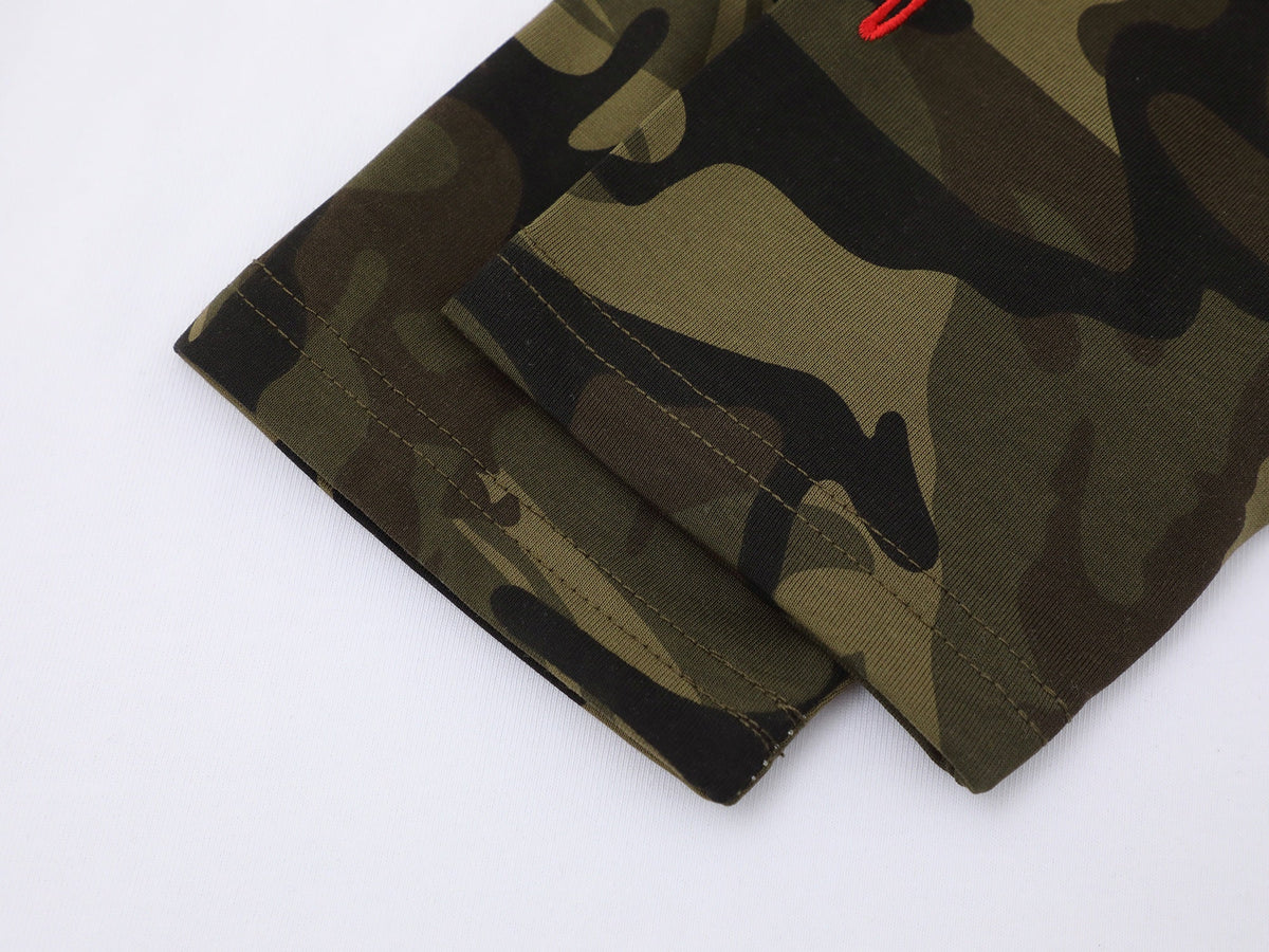 Madxmarx Camo Sleeve Raglan Long Sleeve Tee