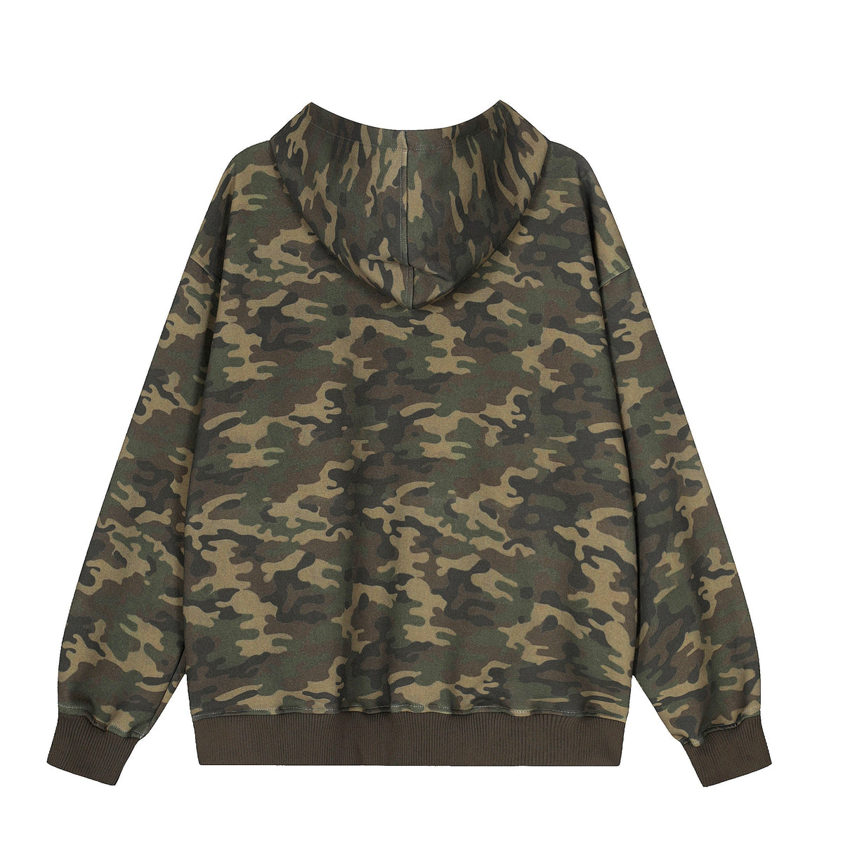 Madxmarx Camo Chenille Patch Half-Zip Hoodie