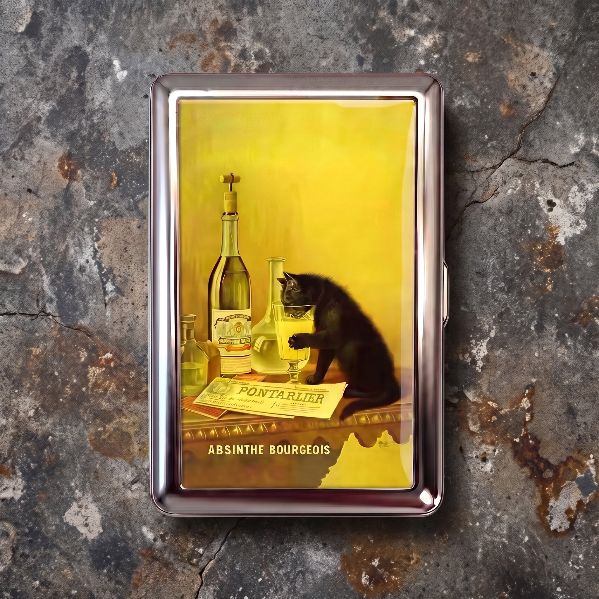 Absinthe Cat Card case