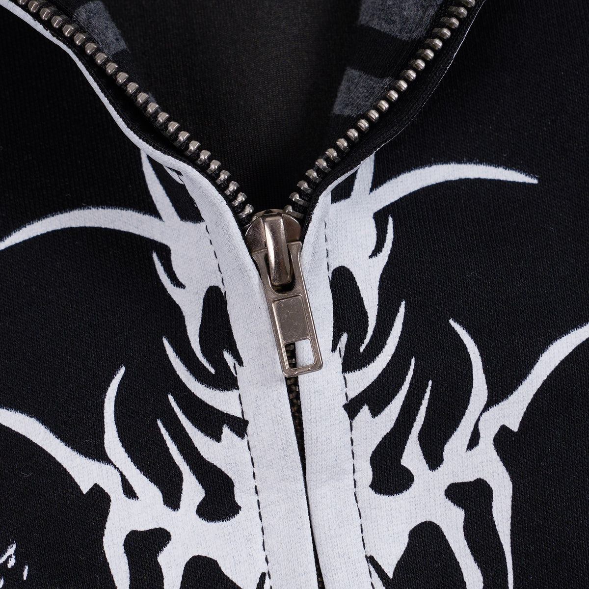 Madxmarx Tribal Graphic Washed Zip-Up Hoodie