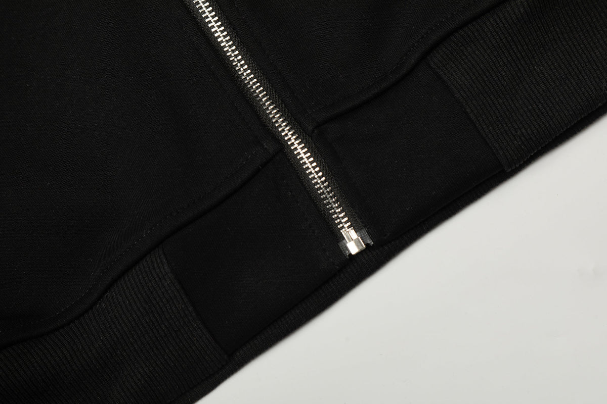 Madxmarx Leopard Panel Zip Hoodie