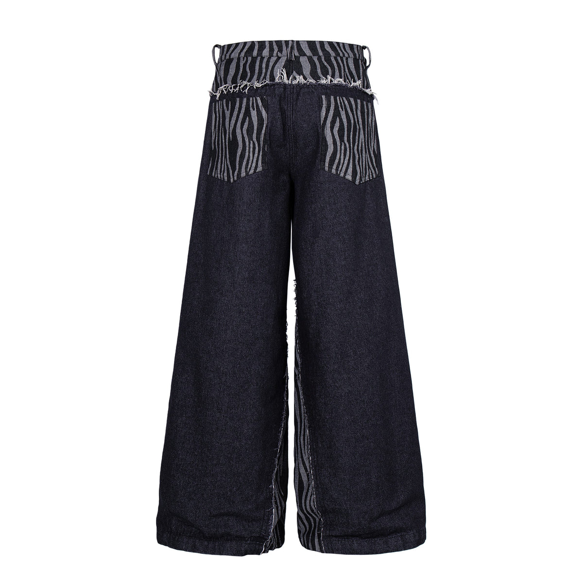 Madxmarx Layered Zebra Wide-Leg Jeans
