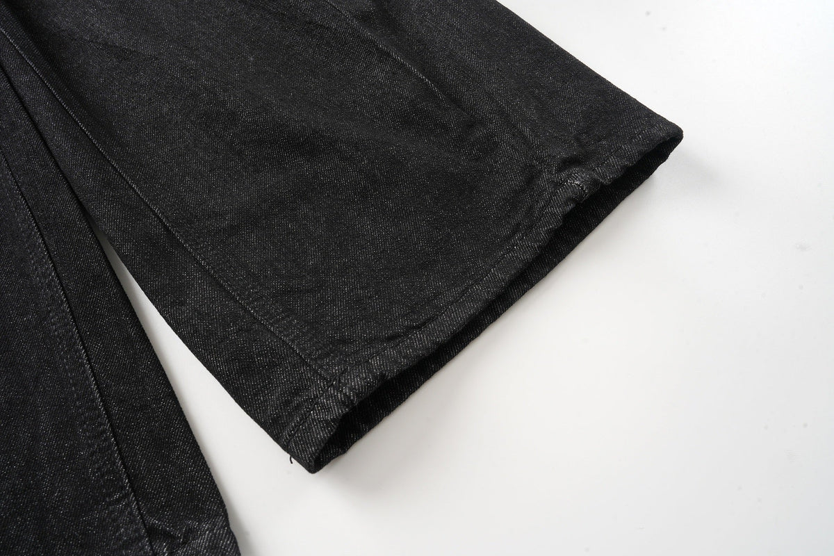 Pantalones vaqueros de pierna ancha con estampado de esqueleto de Madxmarx