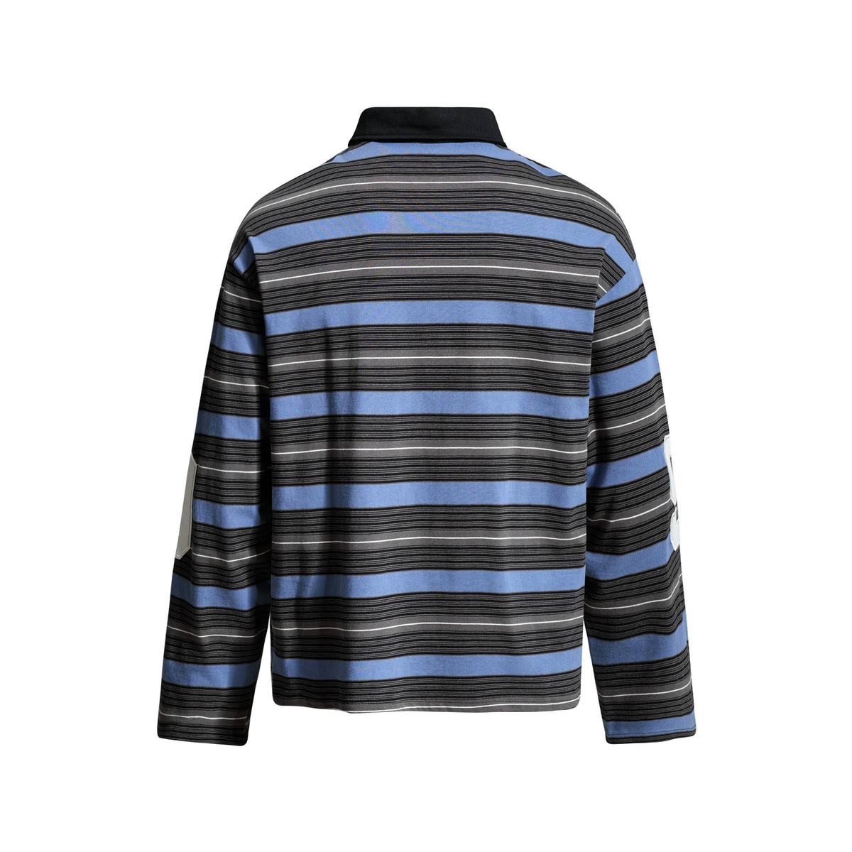 Madxmarx Striped Embroidered Rugby Polo Long Sleeve