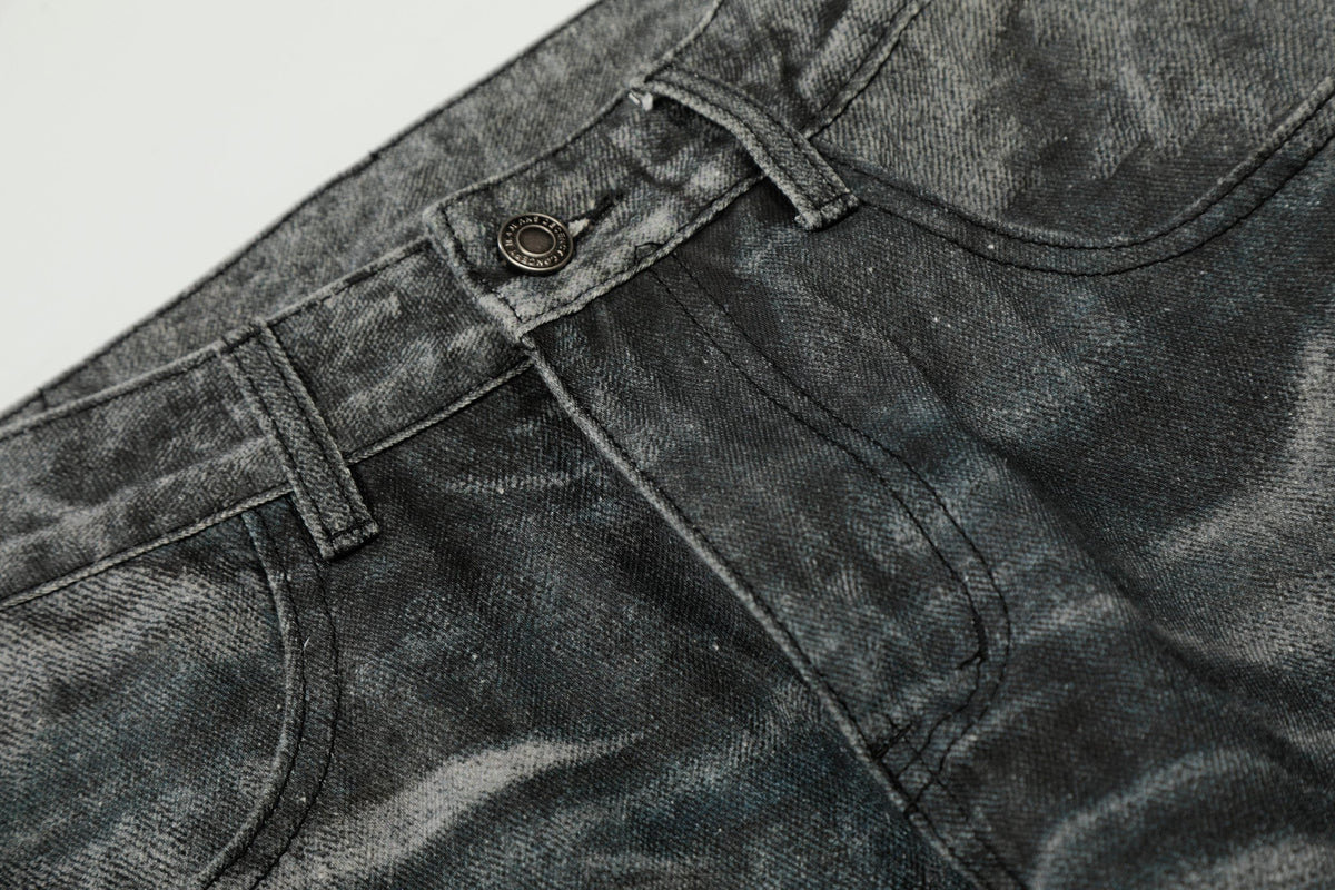 Madxmarx Washed Whisker Wide-Leg Jeans