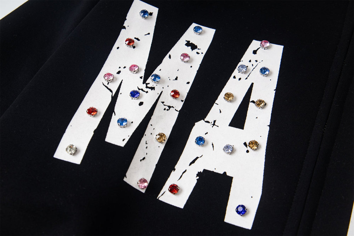 Madxmarx “MAKE” Studded Zip Hoodie