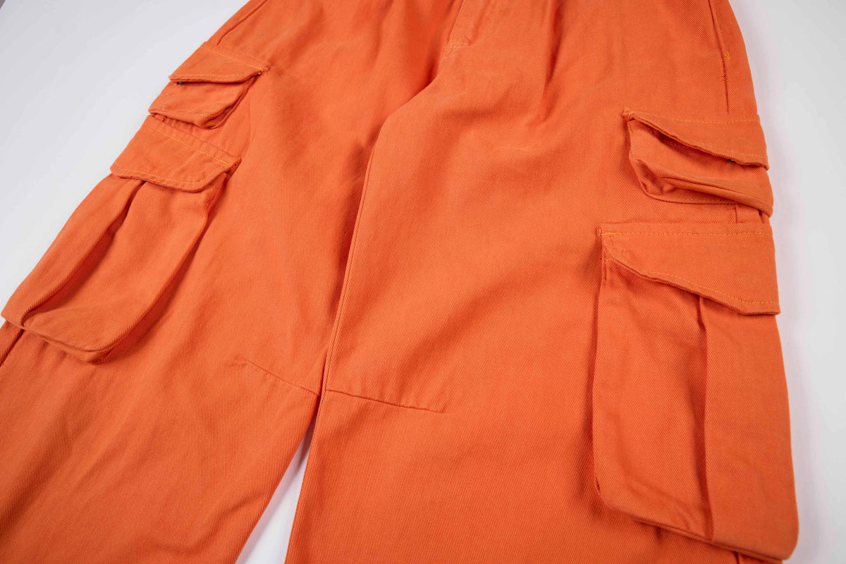 Madxmarx Multi-Pocket Wide-Leg Cargo Pants