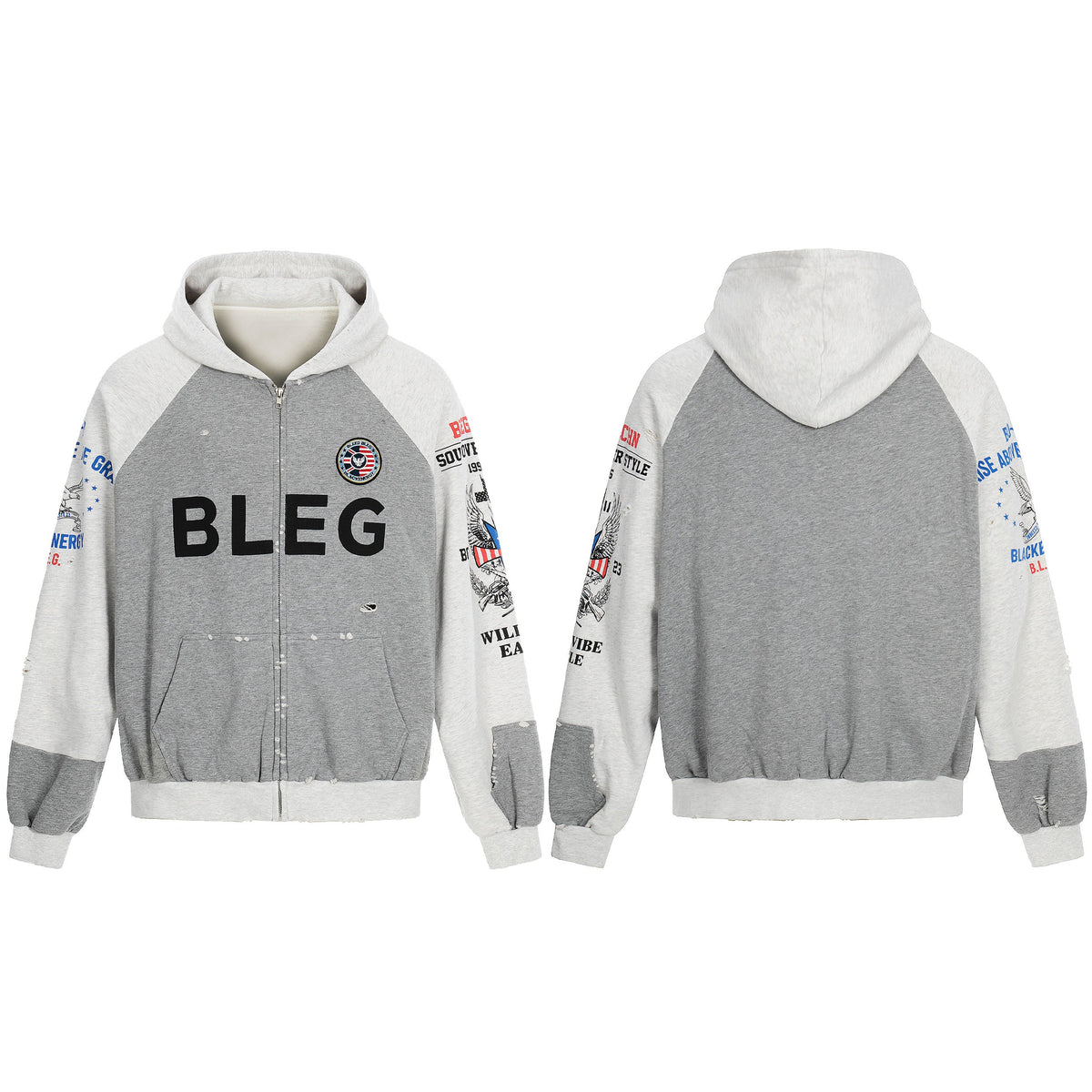 Madxmarx Graphic Zip-Up Hoodie