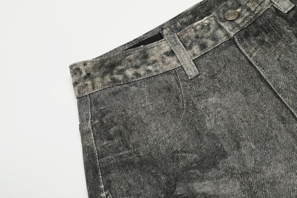 Madxmarx Washed Curved Denim Pants