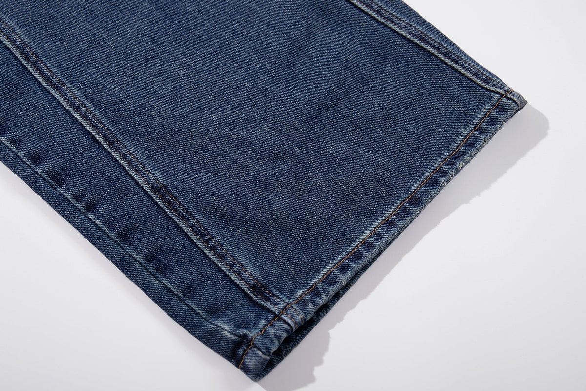 Madxmarx Distressed Panel Wide-Leg Jeans